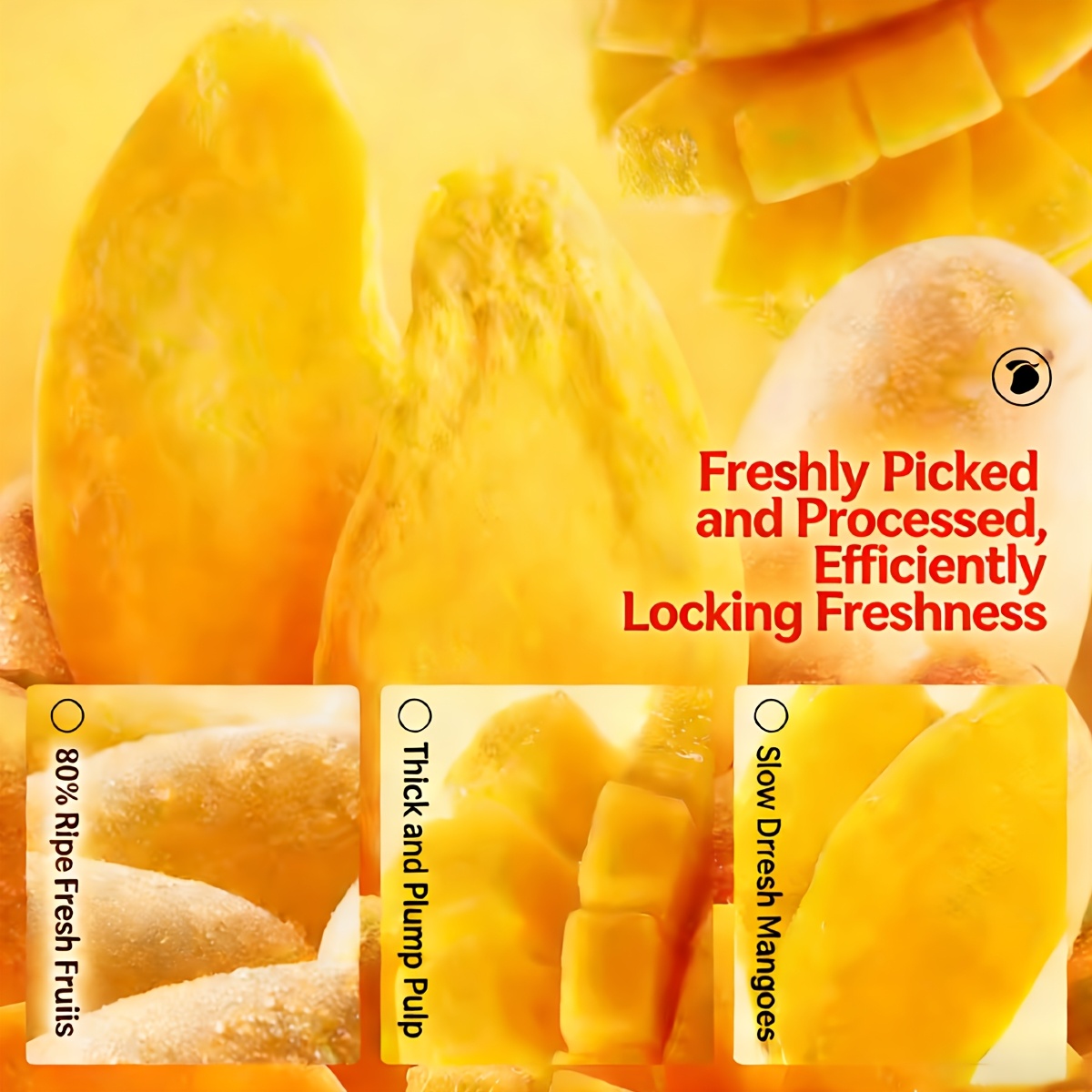 Dried Fruit Snacks, 4 Bags Dried Mango Slices, Sweet Tangy Chewy Mango Fruit Snacks for Office Snacks, Lunch Box, Tea Time, Back to School, Halloween Party Bowls And Christmas Gift Bags