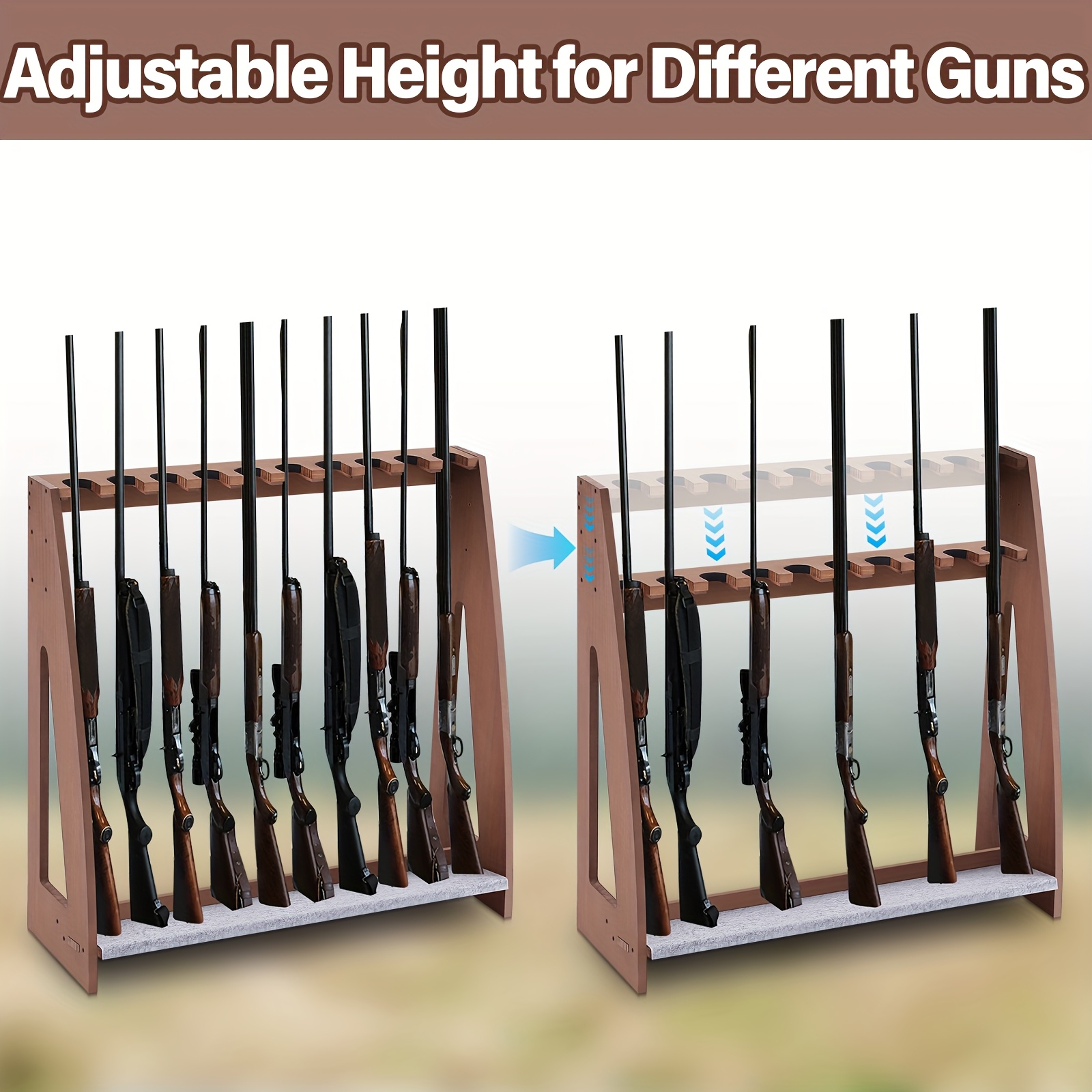 Wood Material of Gun Rack