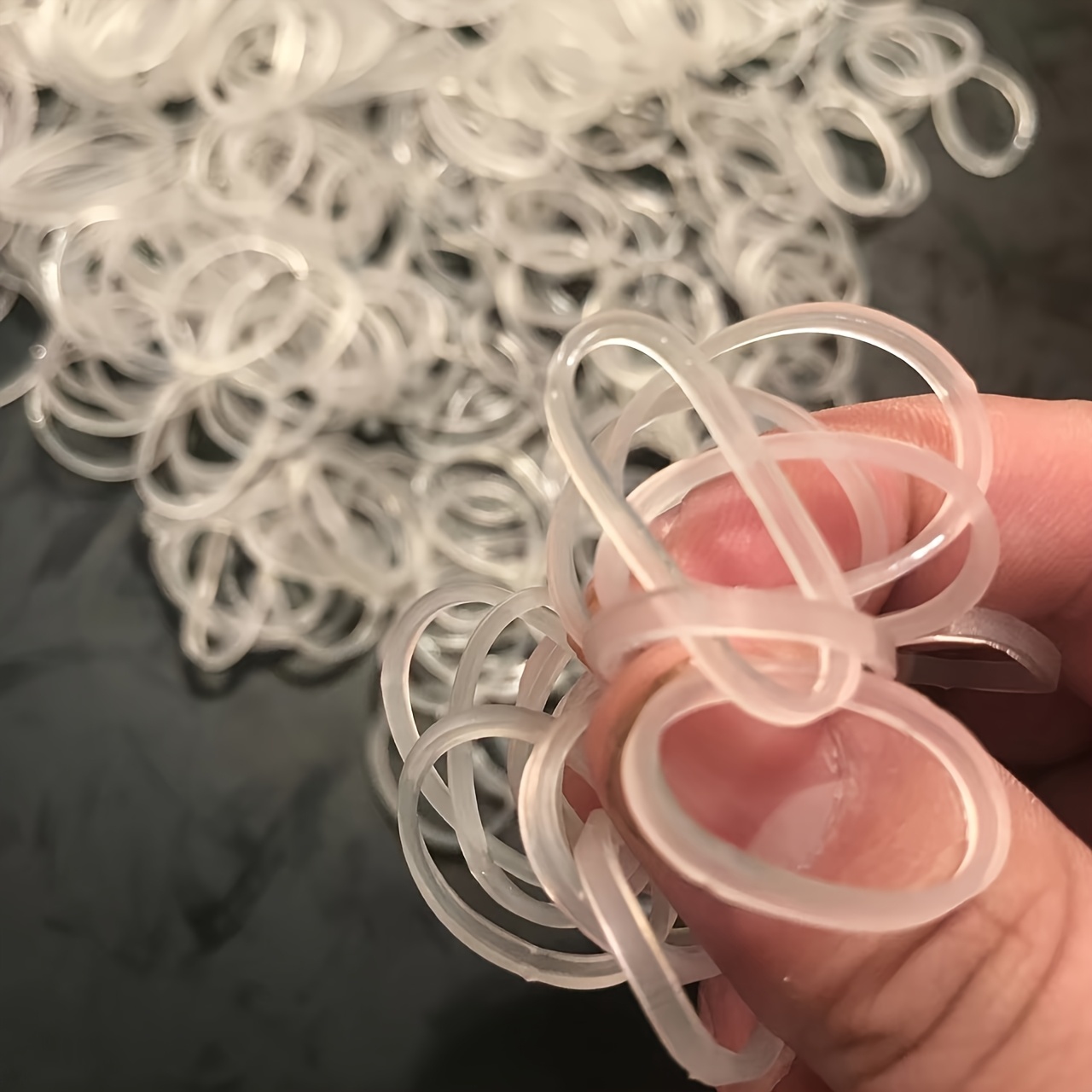 TEMU 50 Silicone Rubber Bands, High Elasticity And Durable, Heat Resistant, Transparent White Rubber Bands, Industrial Rubber Sleeves, 0.79 Inch