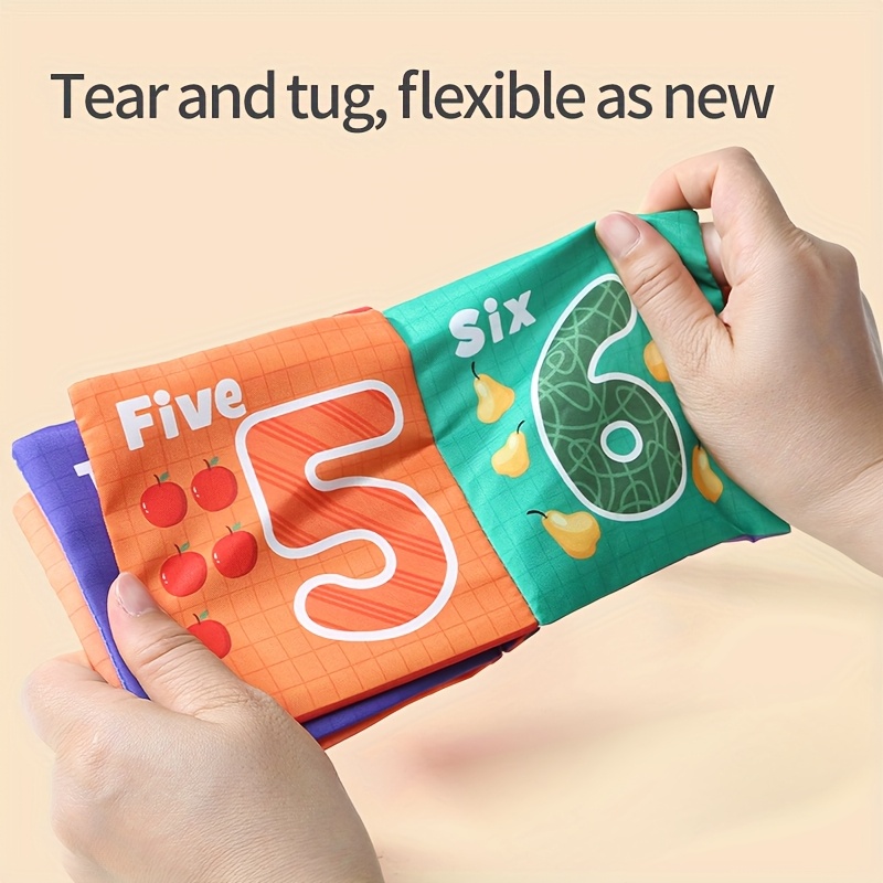 Washable Tear-Resistant Cloth Book, Infant Sensory Toy