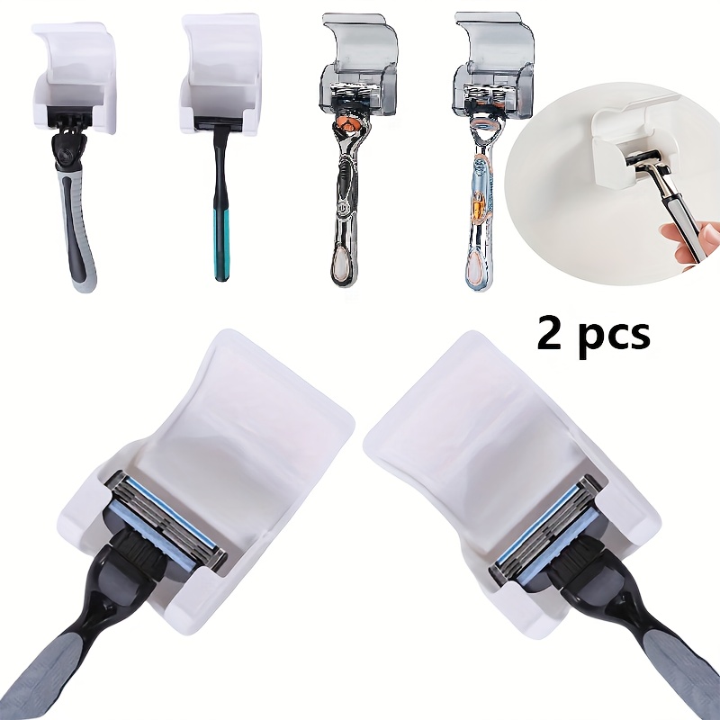 razor holder for shower wall self   waterproof hooks holds razors loofah towels toothbrushes for   fusion   venus bathroom travel storage