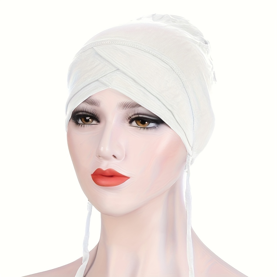 Women's Adjustable Double-Layer Head Wrap Scarf, Comfortable & Versatile