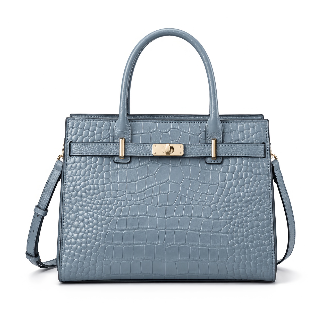 Image of Women's Alligator Texture Genuine Leather Handbag, Fashionable Versatile Crossbody Bag, Multi-functional Shoulder Bag, Suitable For Casual Use