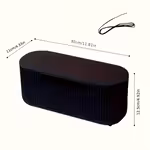 1 Plastic Textured Cable Organizer Box with Free Ties - Multifunctional Desktop Power Cord and Data Cable Organizer, No Power Needed, Durable Home and Office Accessory, Raised Texture, Sturdy Structure, Perfect for Tech Enthusiasts, Desk DrawerOpen in new tab.