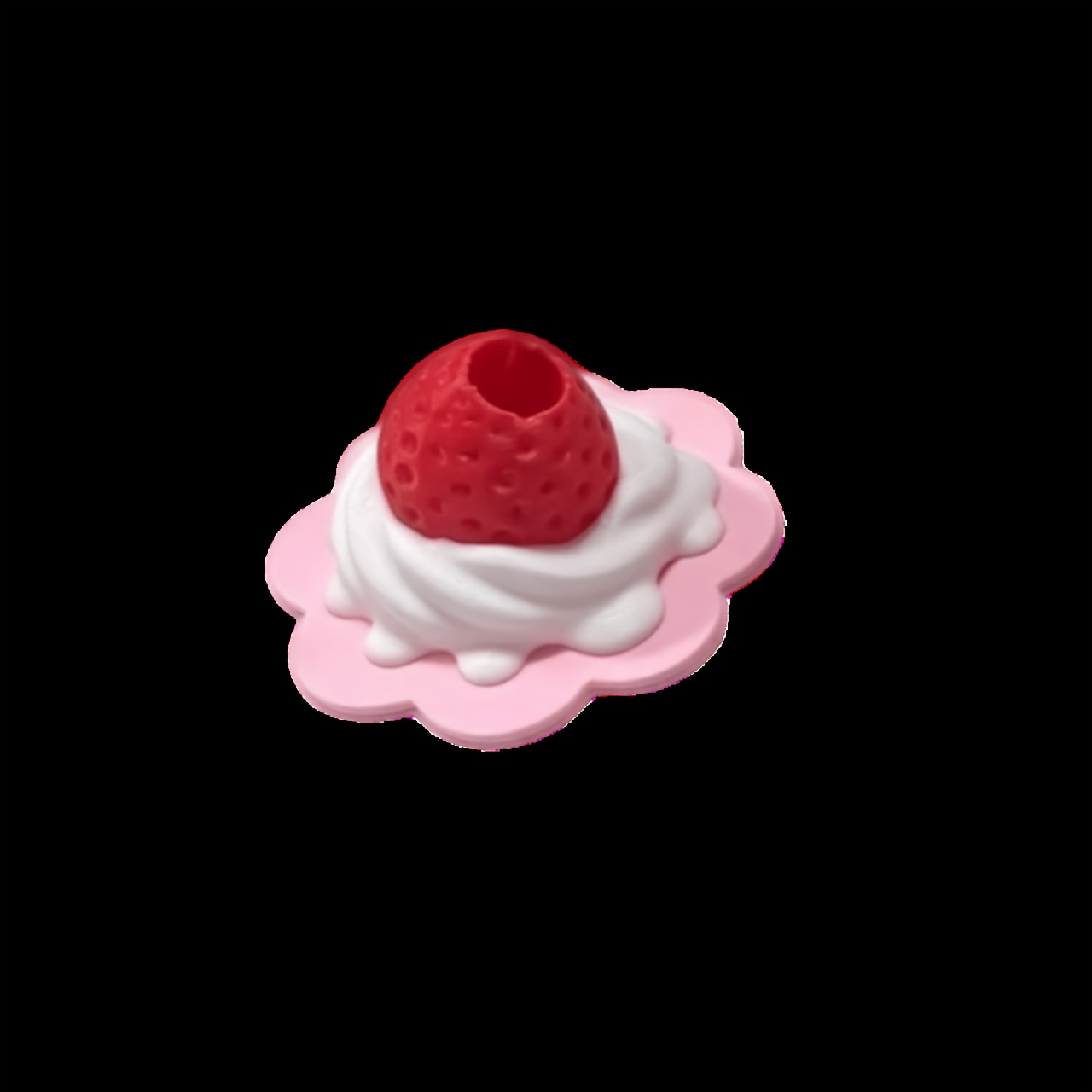 TEMU 3d Printed Strawberry Pencil Holder, Desktop Organizer, Fruit-shaped Pen Cup, Office And Home Decor, Makeup Brush Holder, Ideal For Back-to-,