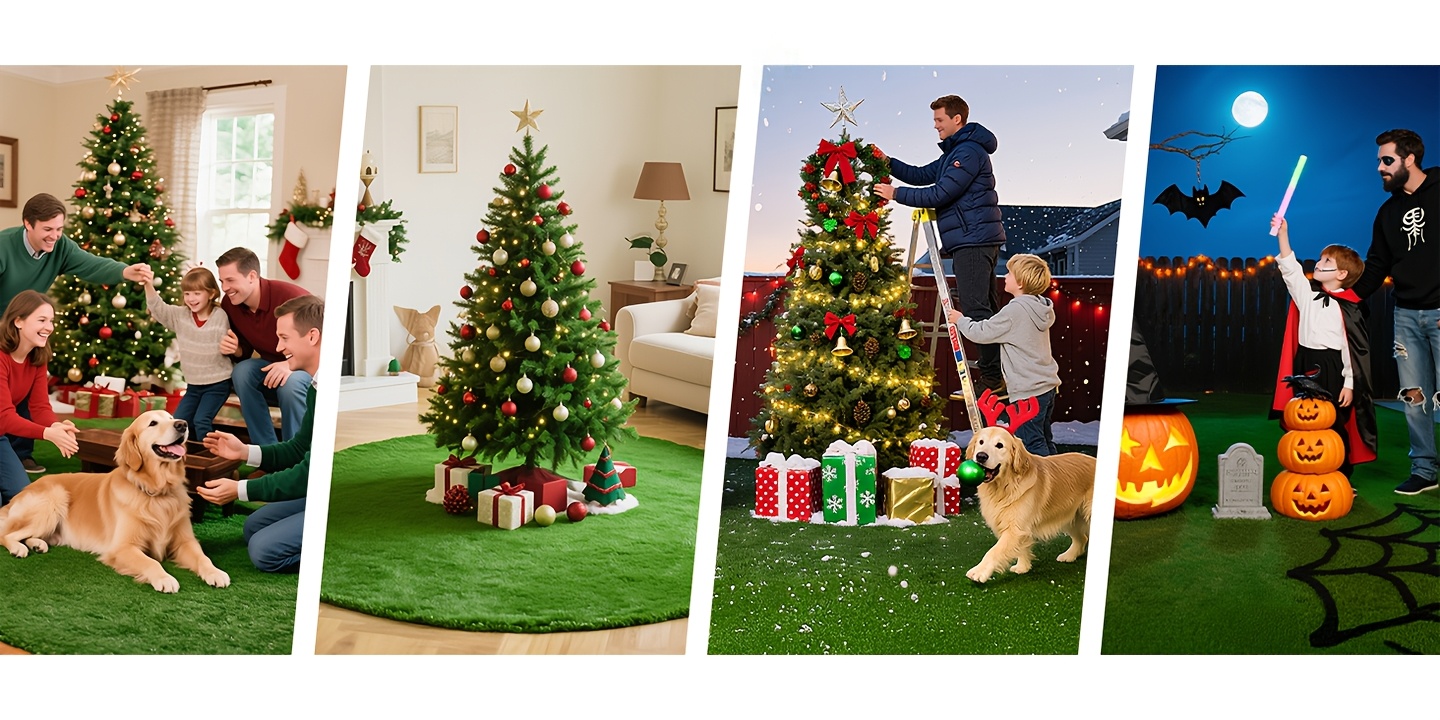 3.3*13.1ft Artificial Grass Turf Reusable Dog Pee Pads Potty Training with Drainage Holes Fake Grass Patch Turf for Dogs Pets Lawn Balcony 39.37*157.48inch/100x400cm