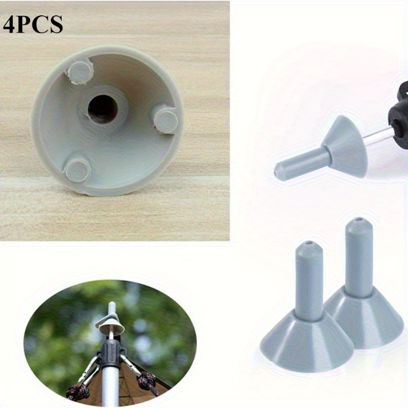 TEMU 4/8 Piezas de Tapas Aislantes de PP Duraderas para Postes de Carpa, Ideales para Toldos y Accesorios de Camping, Protección contra Rayos