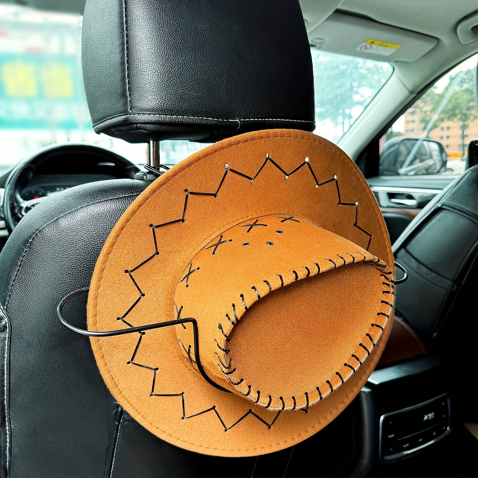 NEW Cowboy Hat Car Storage Holder Creative Mounted Hook Racks