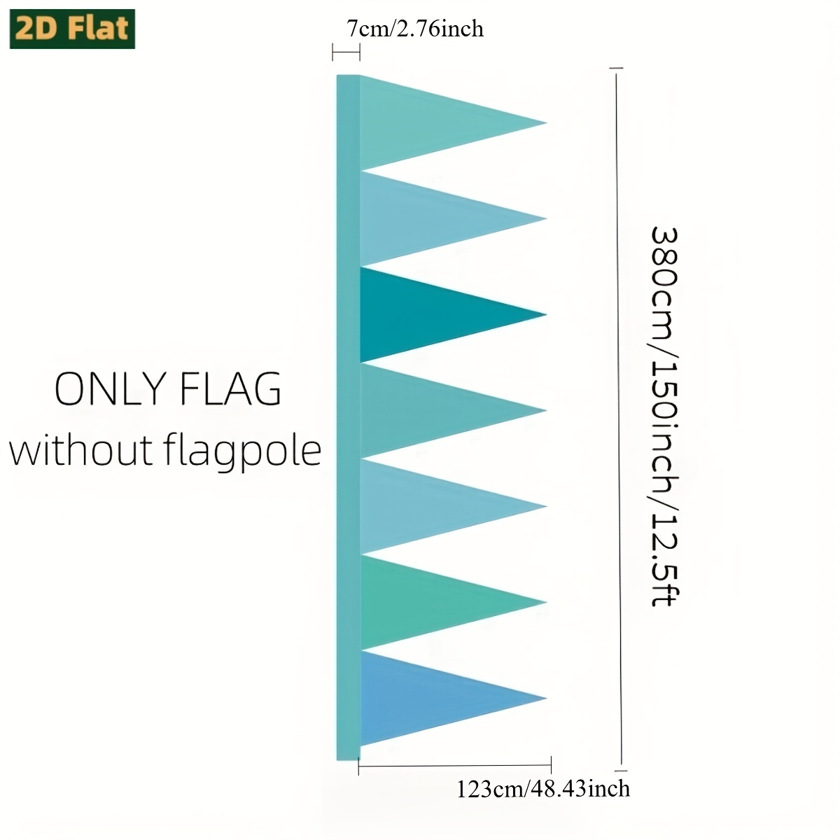 TEMU 2d Flat - 2d Flat - 2d Flat 1pc Banner Polyester Material Party Flag, 1pc Triangular Personalized Bali Flag For Festivals And Large Holidays,
