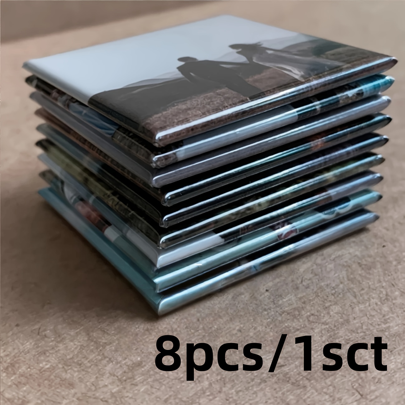 E-shop 8-teiliges/1 Set personalisiertes Foto-Kühlschrankmagnet-Set – 5*5 cm personalisierte Kühlschrankmagnete. Geeignet für Geburtstage, Weihnachten,