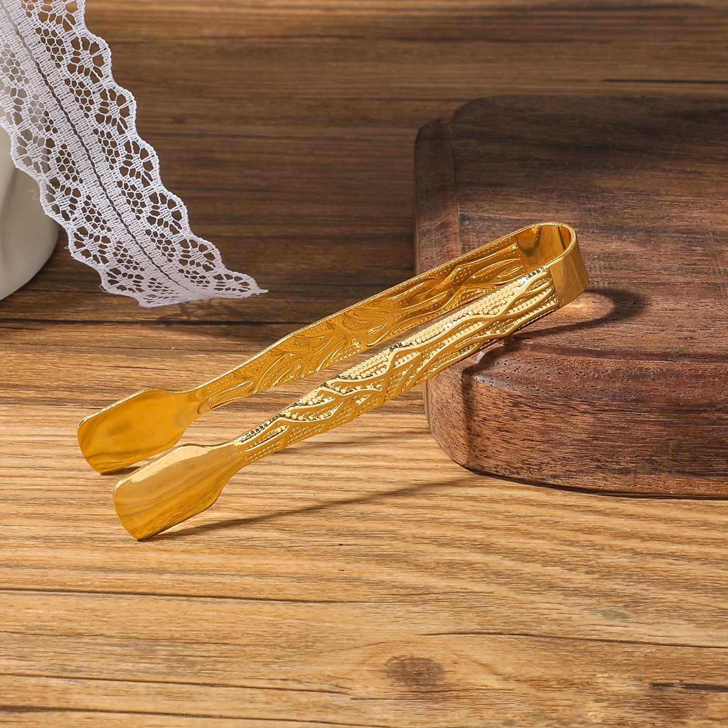 

Golden Metal Incense Tongs, Elegant , Multipurpose Charcoal Accessory