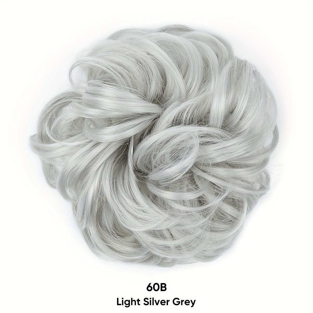 TEMU Messy Bun Hair Piece, Messy Hair Bun Scrunchies For Women Brown And Blonde Synthetic Wavy Curly Ponytail Hair Extensions Thick Updo Hairpiece For 1pcs