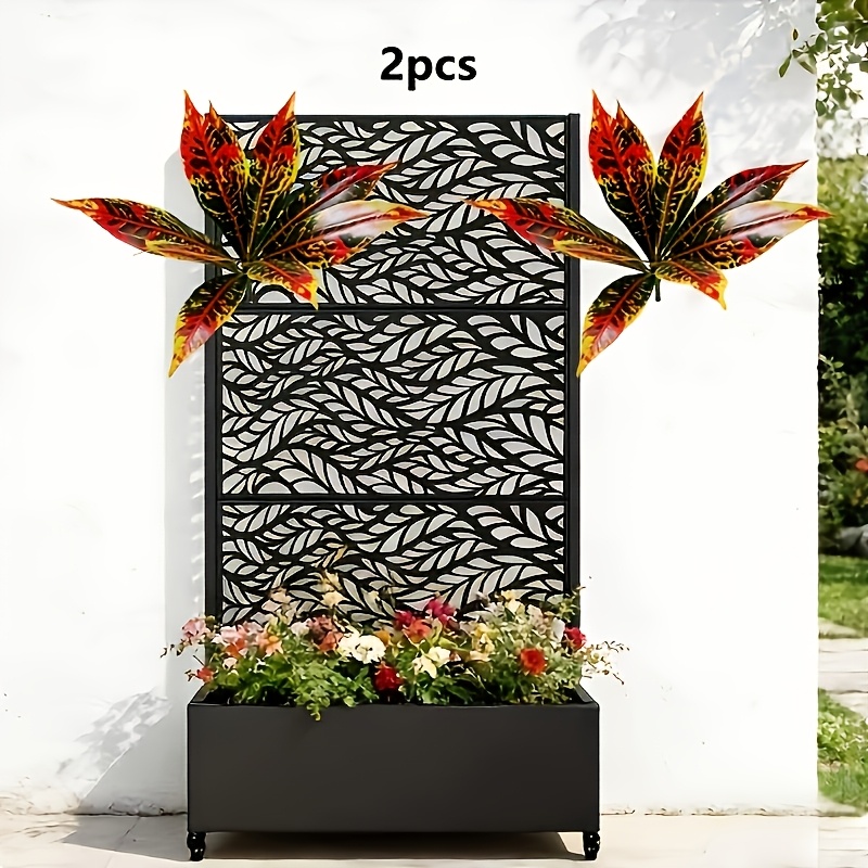 TEMU 2pcs Premium Large Outdoor Sun-resistant Faux Variegated Maple, Special Greenery, Long- Outdoor Unchanged And , Multi-scene Indoor And Outdoor
