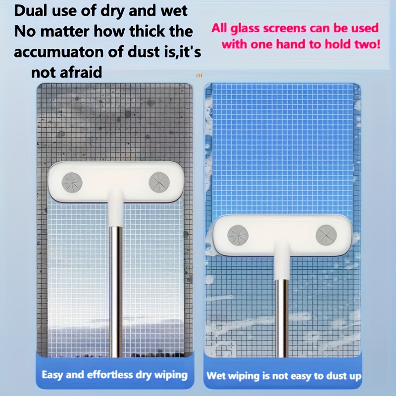 cleaning brush retractable handle screen cleaning tool reusable pet hair remover home door and window cleaning brush cleaning supplies cleaning tools halloween christmas gift Product details 0