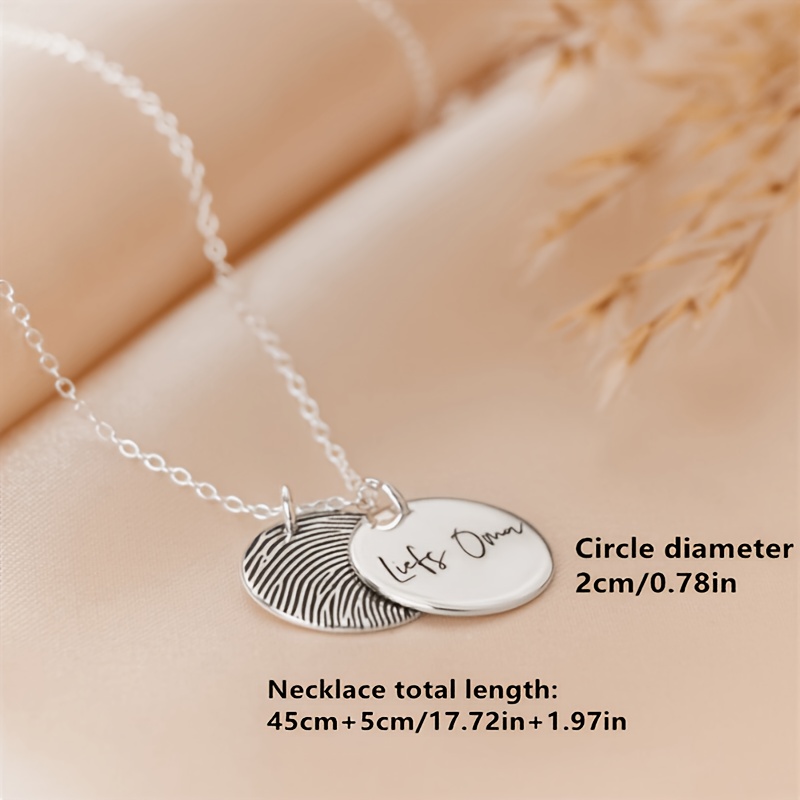 Personalized Stainless Steel Fingerprint Necklace