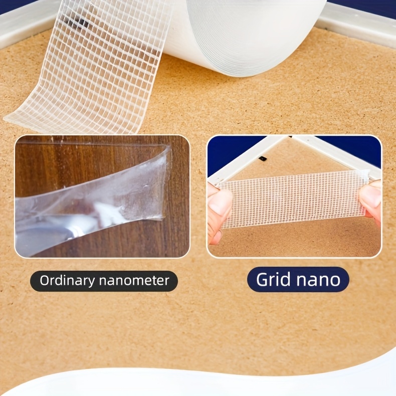 [No-Damage Wall Mounting Tape] No-Damage Wall Mounting Tape - High-Adhesion, No Punching Required for Photos, Wall Art, and Framed Decor - Ideal for Acrylic and Fabric Surfaces, Wall Art Installation|Transparent Tape|Acrylic Tape