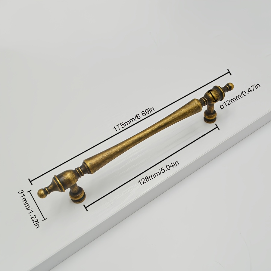TEMU 6pcs Champagne Golden Cabinet Pulls Classical Furniture Handles
