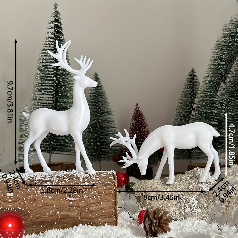 TEMU 2ps Christmas Statue Ornaments, Christmas , Table Outdoor , Suitable For , Theme Art Ornaments For