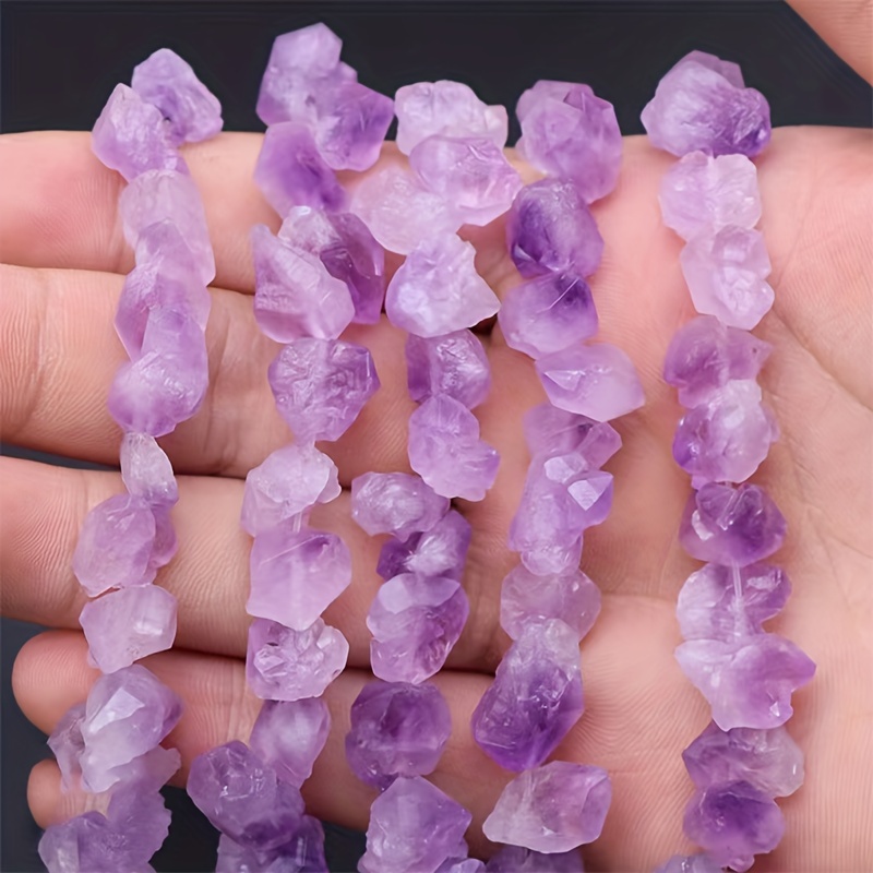 

1 Strand/40pcs Natural Purple Crystal Stone Loose Beads For Jewelry Making