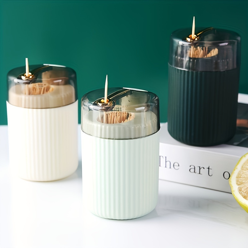 

Automatic Toothpick Dispenser - Durable Plastic Material With Easy Press Release Function For Home Use