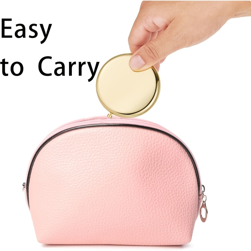Portable Folding Makeup Mirror, Compact Double-Sided Pocket Mirror Set