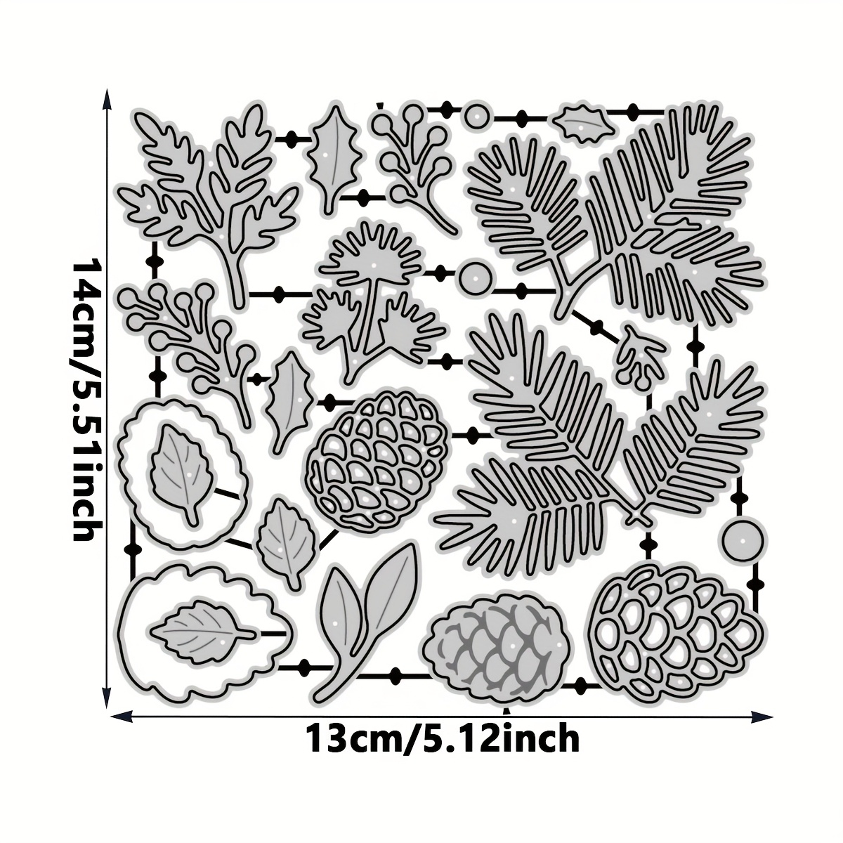 Image of 1pc Christmas Silver-gray Metal Die-cut Mold Suitable For Scrapbooking Decorations, Paper Crafts, Embossing Techniques, Handmade Projects, Greeting Card Creation, And Greeting Card Production