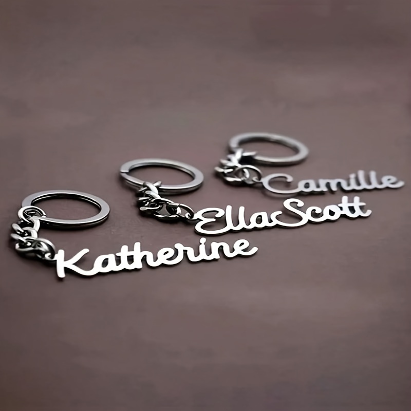 

Personalized Stainless Steel Keychain - Custom Name Tag, For - Perfect Gift For Father's Day, Day, Valentine's