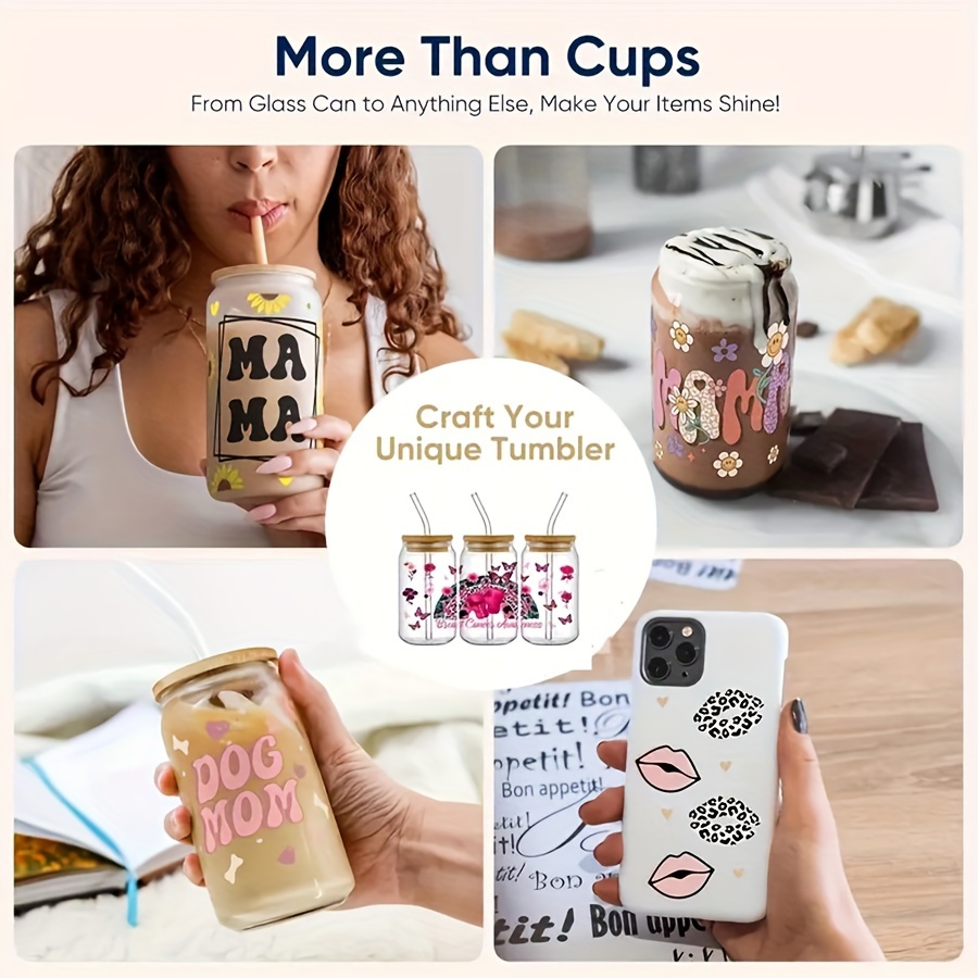 uv dtf transfer stickers tumblers waterproof floral decals - Temu