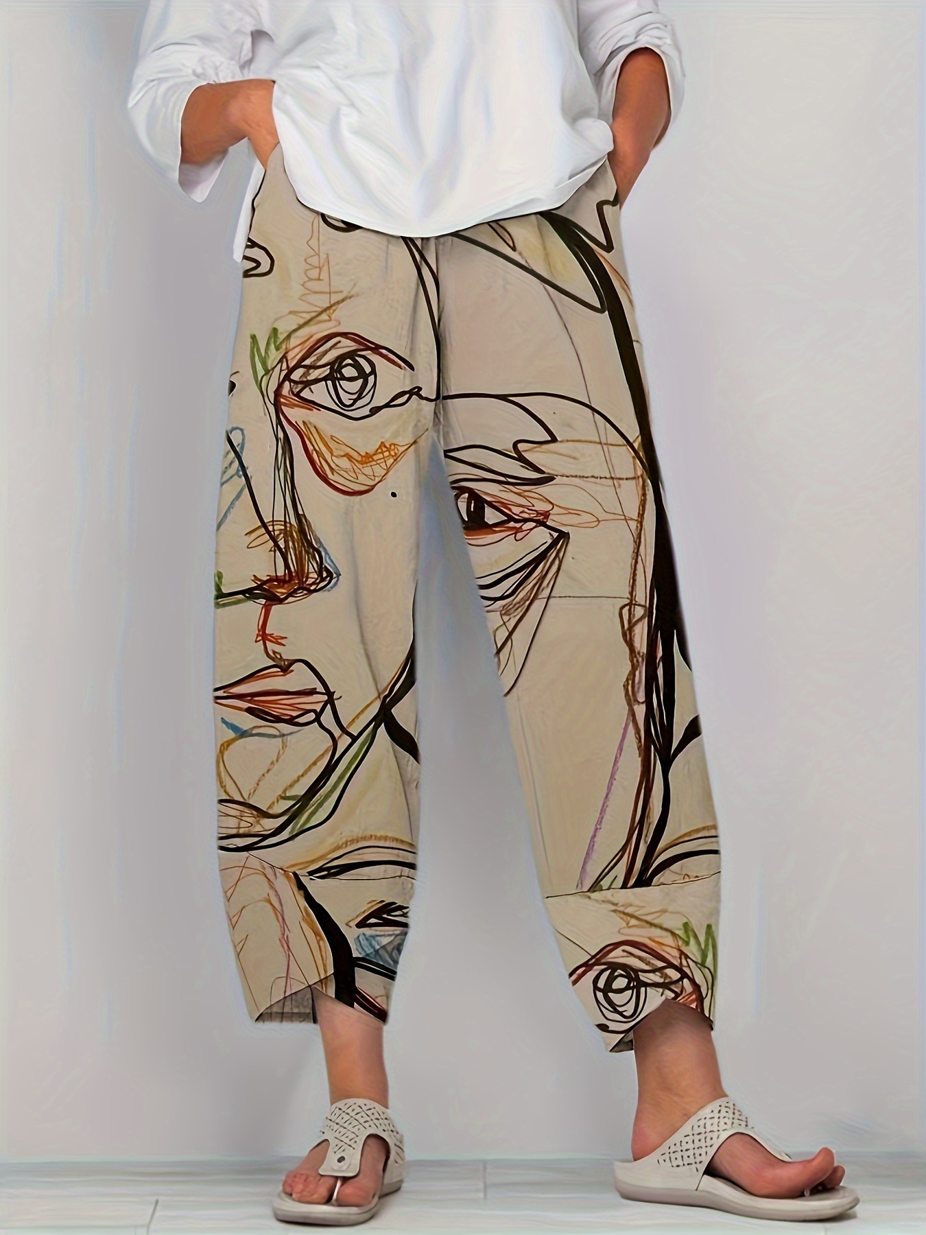 Abstract Pants - Free Returns Within 90 Days - Temu United Kingdom