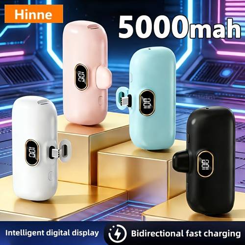 5000mah portable mobile power supply emergency power pocket charging bank mobile battery pack with led display suitable for phones gifts