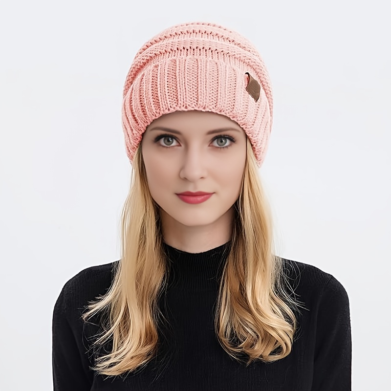 

1/ 2pcs Women Slouchy Beanies For Winter Knit Hats For Cold Weather-elegant Style Of