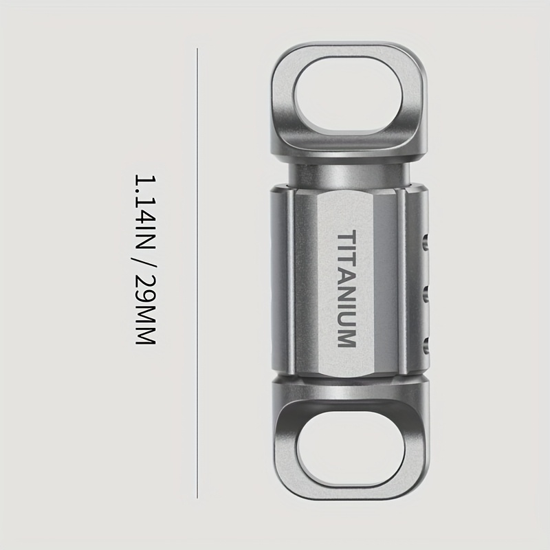 Titanium Alloy Quick-Release Keychain with a Rotating Connector And Magnetic Clasp, EDC Tool Gift, Fishing Gear Magnet, Lightweight Magnetic Keychain Pendant, Portable Belt-Mounted Keyring Gift Suitable for Outdoor Adventures