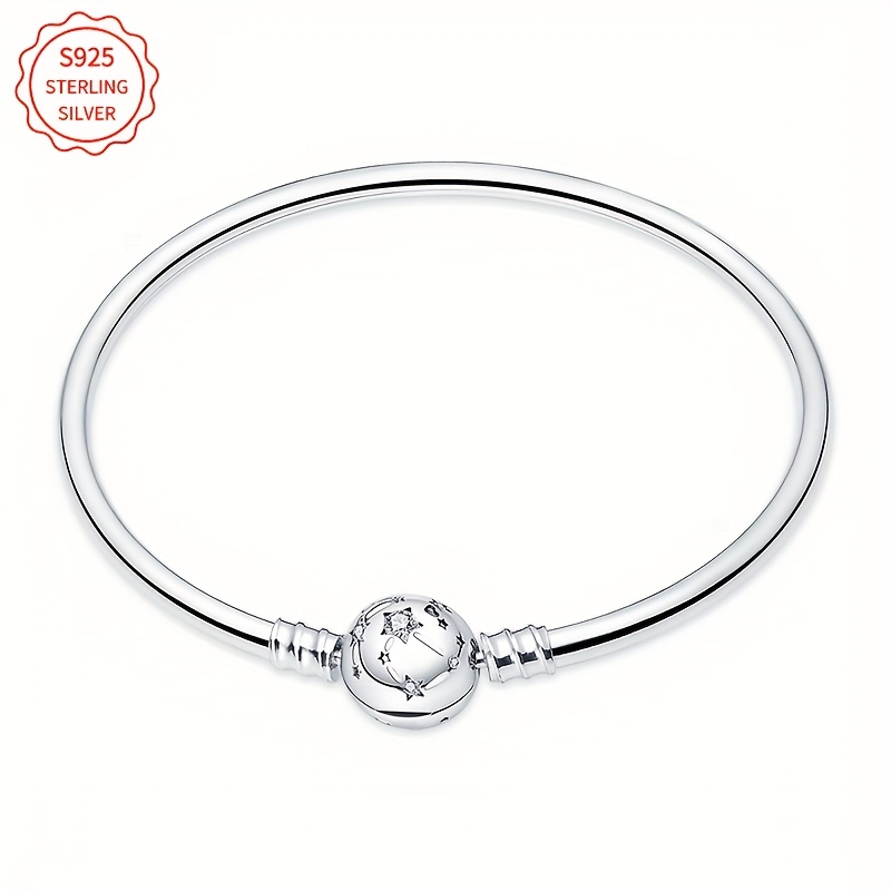 

Un bracelet de haute qualité en argent sterling S925, pour les pendentifs et les perles originaux, un cadeau de bijoux fins pour .