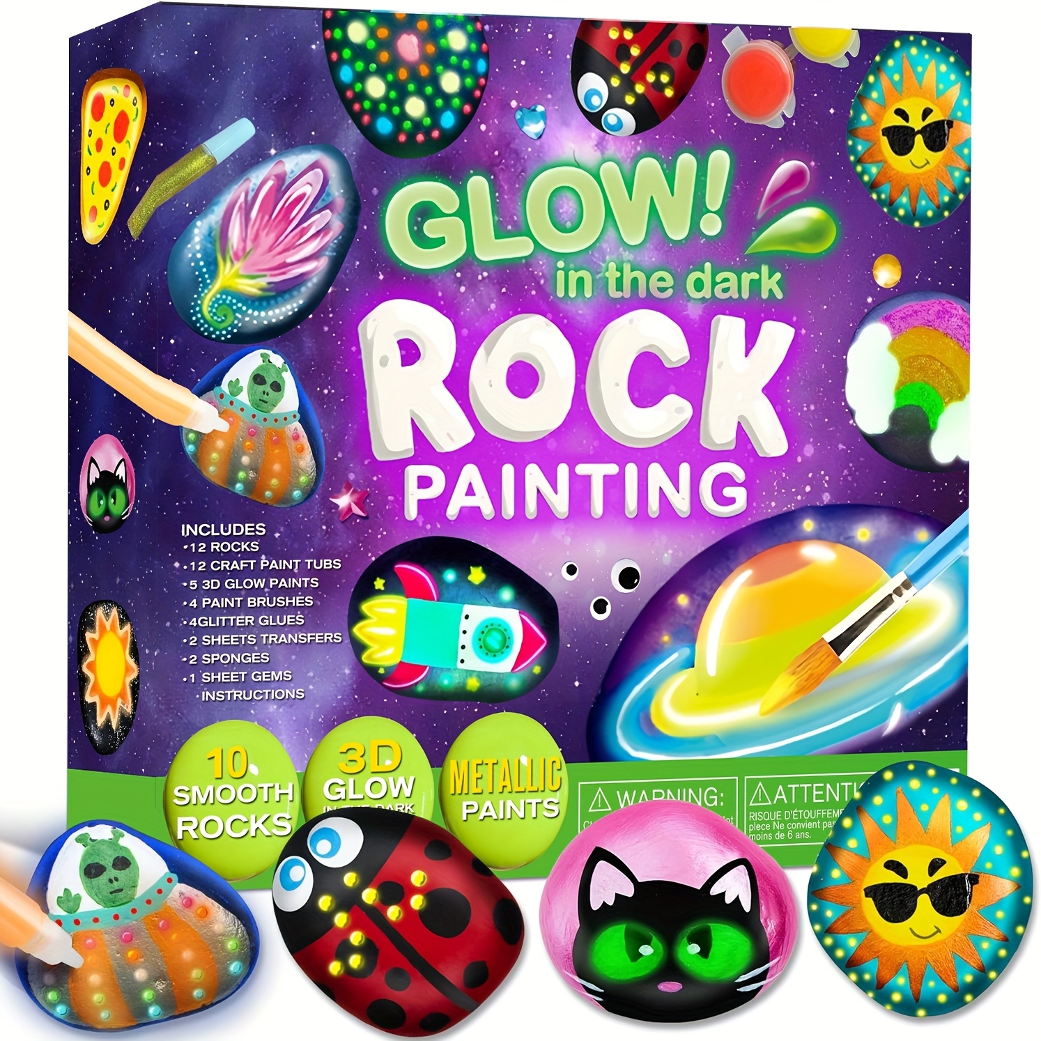 childrens art craft puzzle creative   day graffiti painting set toy glow in the   painting set   gift for boys and girls birthday parties