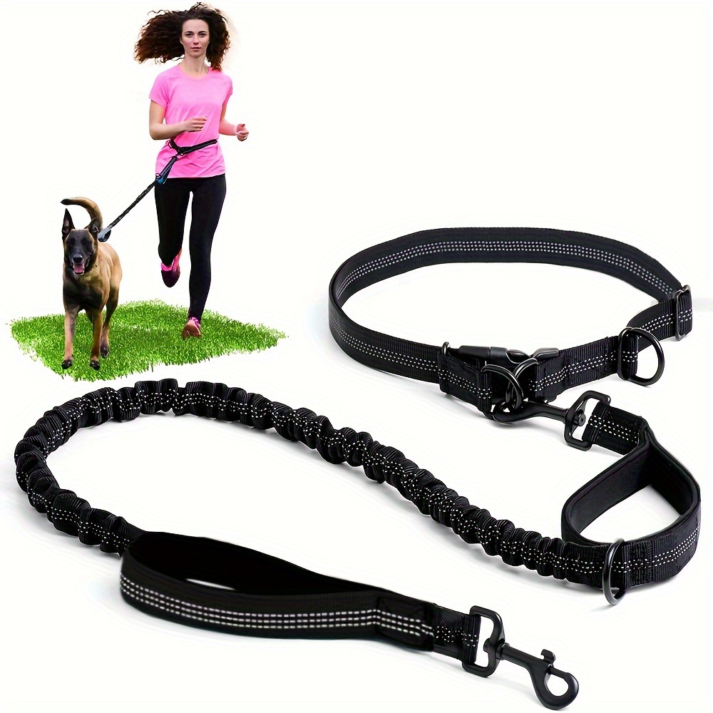 E-shop Freihändige Hundeleine mit Reflektoren - Hüftleine für Spaziergänge, Wandern, Training, Joggen, , Laufen - für mittelgroße und große , ohne