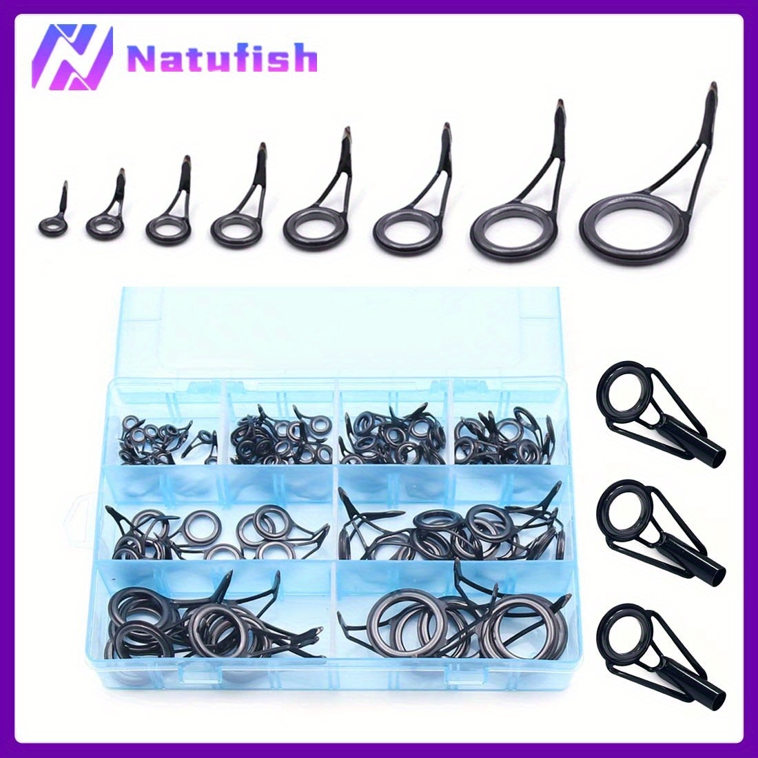 Rod Guide Connector Rod Pod DWLIFE Fishing Rod Guide Repair Kit - Ceramic Ring Guides In 10 ...