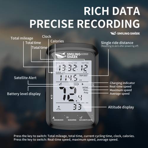 1 bicycle speedometer digital odometer rechargeable electronic bike counter precise records with 2 screen lightweight and portable cycling equipment for riding cycling commuting