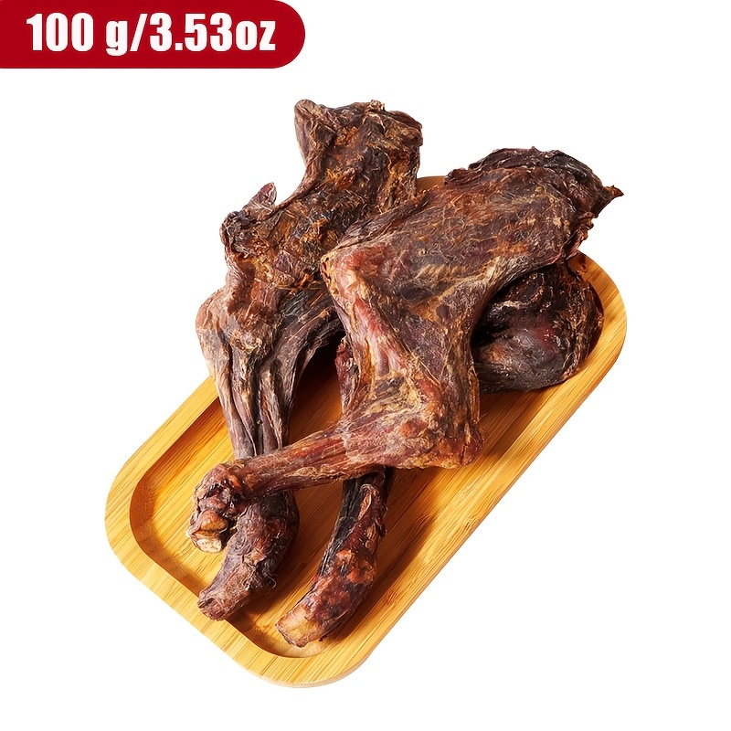 TEMU 100g Dried Lamb Leg - Durable Whole Lamb For Strong Chewers; Perfect For Festive Gifting, Daily Training Rewards, Outdoor , Multi-dog Households, And Enhancing Warm Holiday With Your Pet.