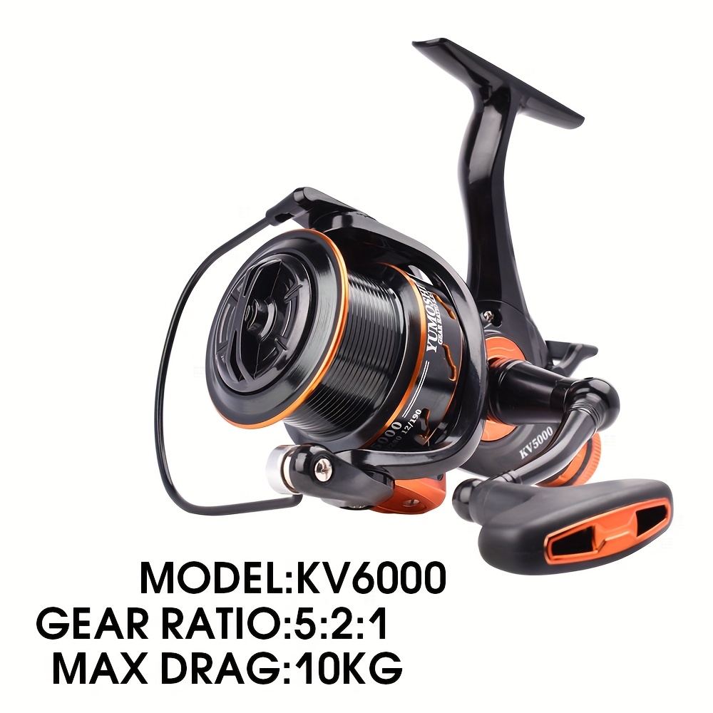 Image of Dasnaki Dual Brake 5.2:1 Gear Ratio Front And Rear Brake Fishing Reel Dual Drag Lure Wheel Carp Wheel Reservoir Fishing Line Wheel