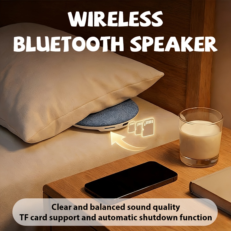 Smart Ultra-Thin Under-Pillow Sleep Speaker: Bass Bone Conduction Wireless Sleep Aid Device, Portable Speaker with White Noise, Stereo Surround Sound, Sleep Timer, USB Charging, a Must-Have for Music Lovers, And a Great Birthday Gift - Image 4