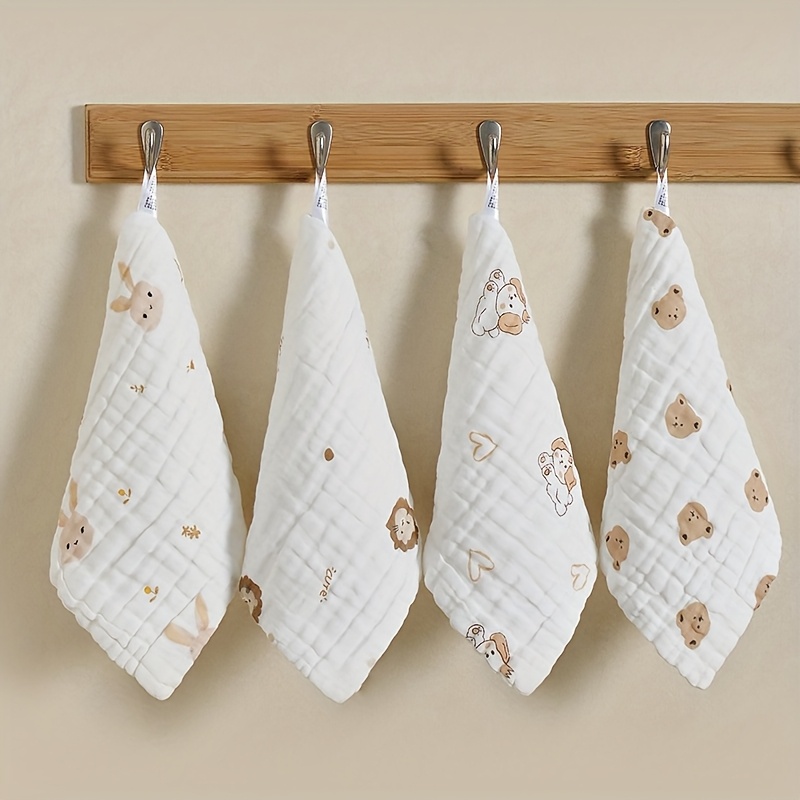 5-Pcs Children's Soft Absorbent Towels with Cartoon Patterns
