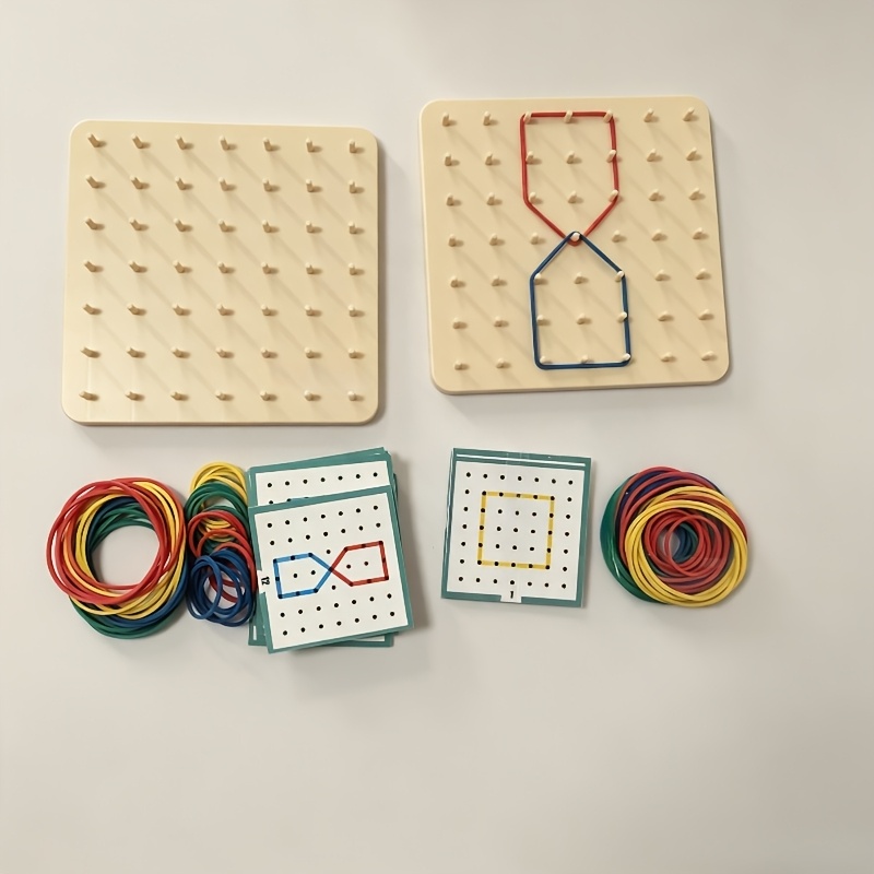 Geometric Creative Assembly Pegboard Puzzle Set