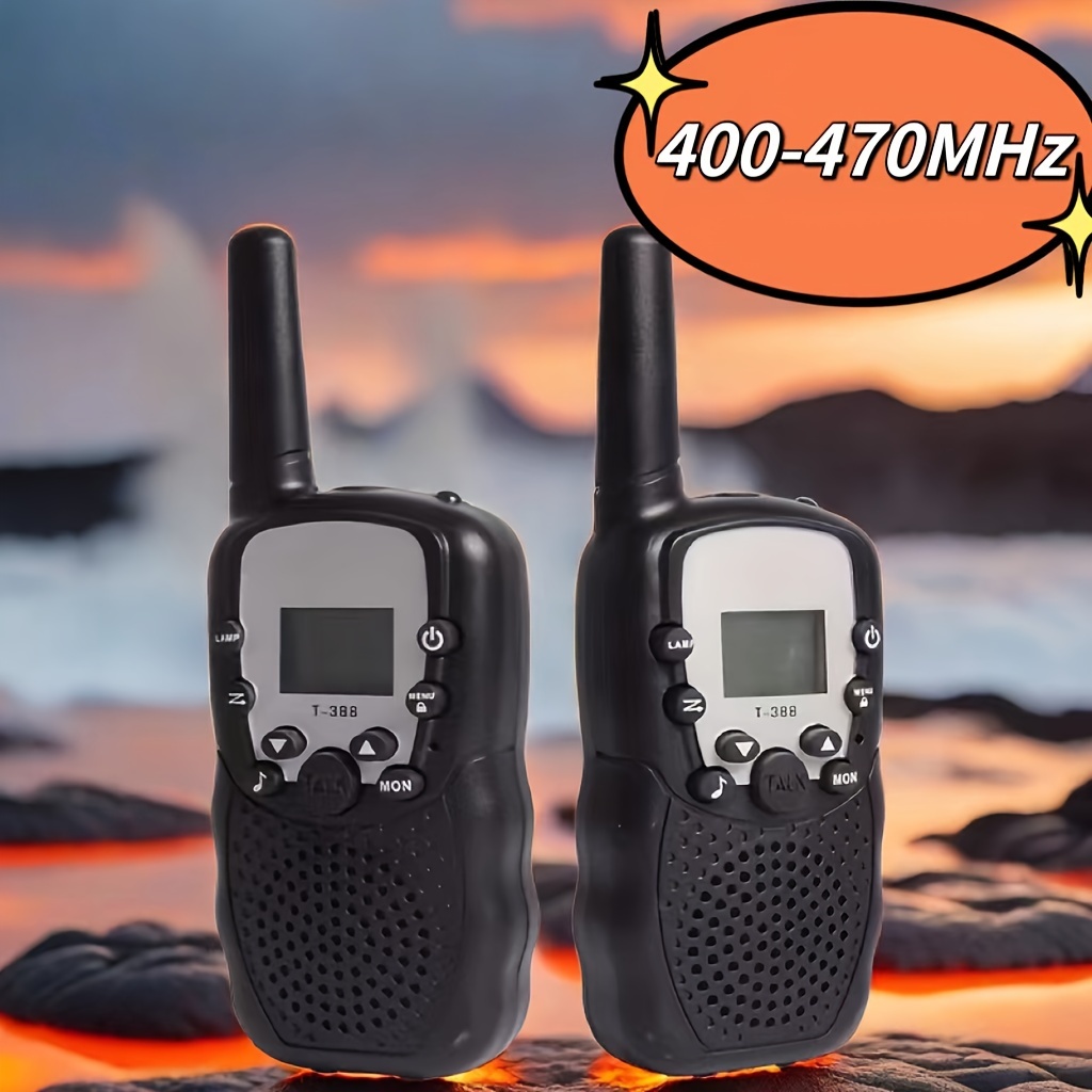 2 peças, pequeno walkie talkie bonito com 22 canais, receptor de rádio uhf 462467mhz, presente de aniversário alta qualidade e preços acessíveis temu