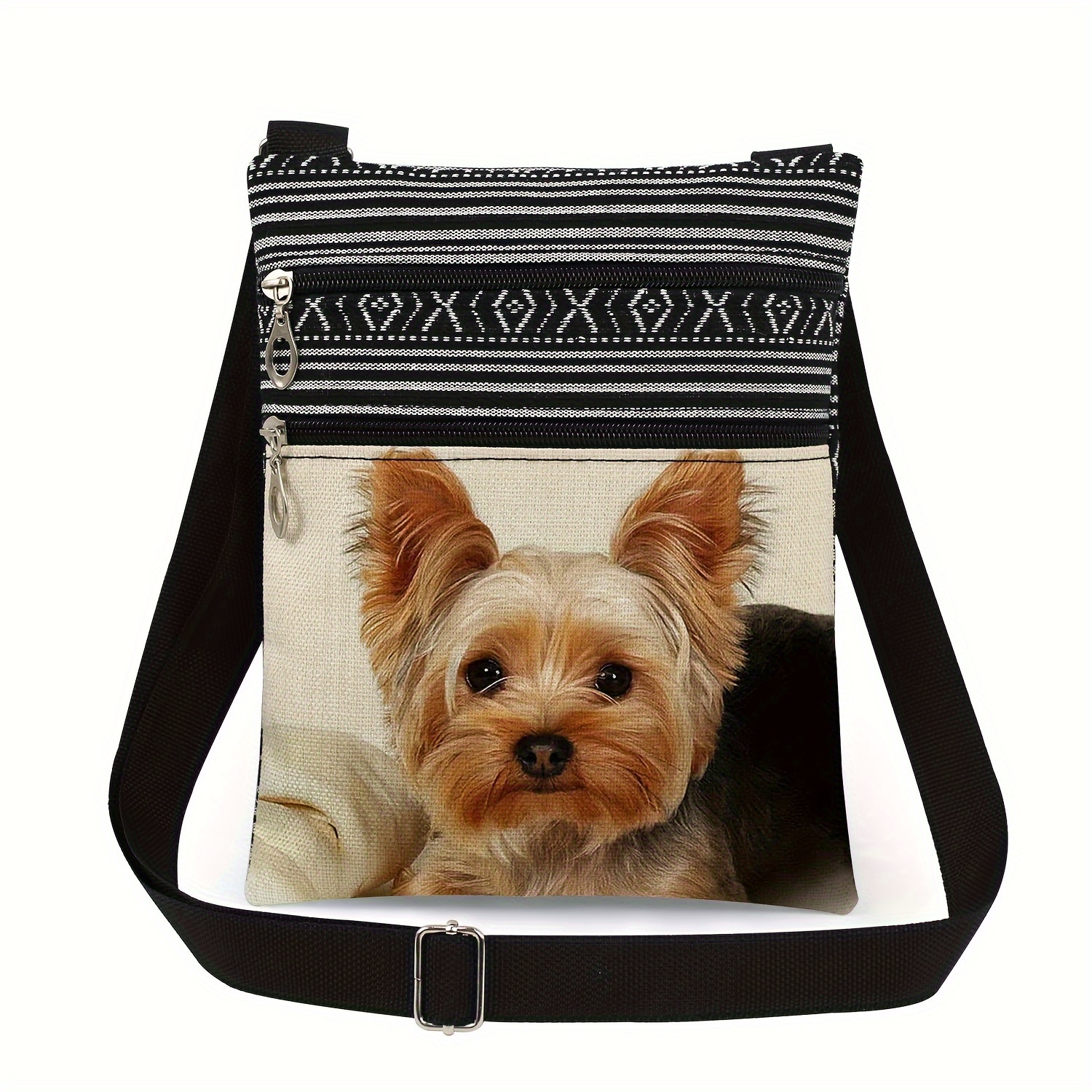 Image of Animal Dog Print Messenger Bag, Unisex Commuter Bag, Men's Shoulder Bag And Women's Crossbody Bag