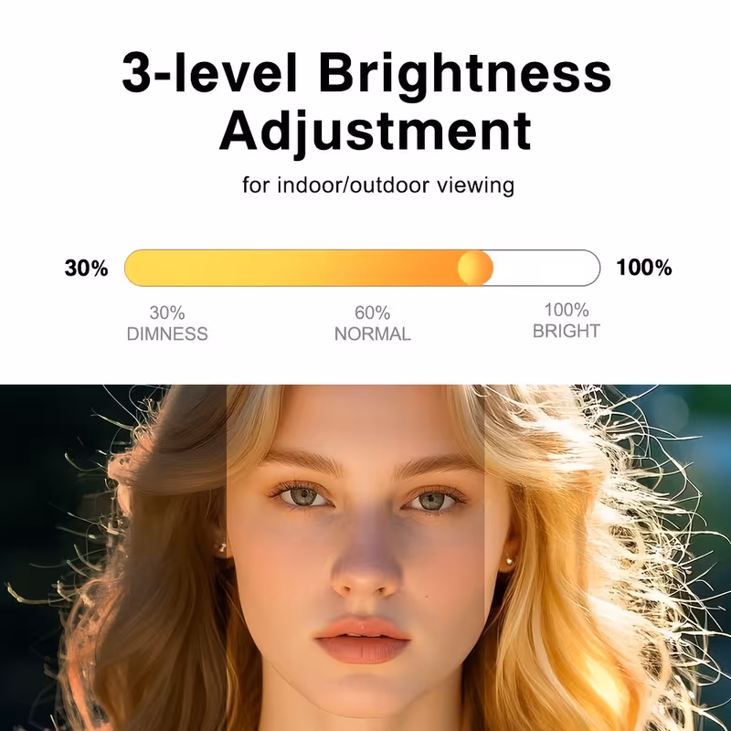 wireless selfie monitor screen 1500mah magnetic phone vlog selfie screen with and remote control 3 level brightness wireless mirroring for back camera live no delay content creation vlogging accessory portable monitor sleek screen durable build display remote control monitor photographers creators details 5