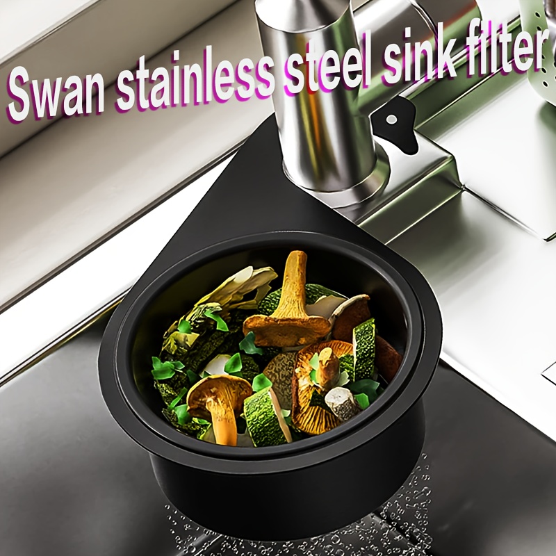 

Black Swan Luxury Stainless Steel Kitchen Sink Strainer Set With Hanging Rack - Food Prep & Waste Sorting Basket, Home, Dorms, Holidays