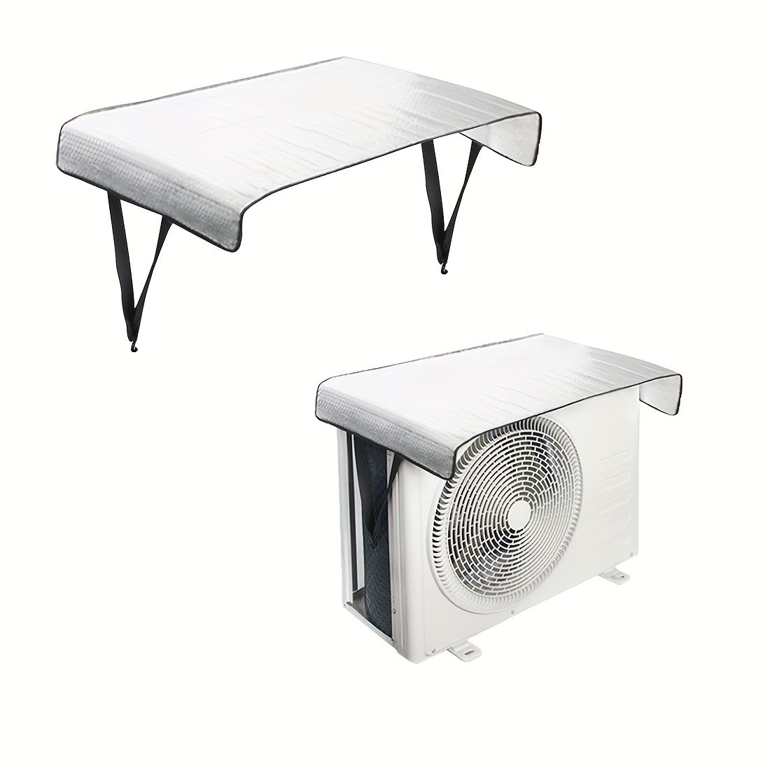 TEMU 1pc Outdoor Ac Unit Cover - Heavy-duty, Weatherproof, With, Compatible With Conditioners - Extend Equipment & Boost , Weatherproof Casing, Clear