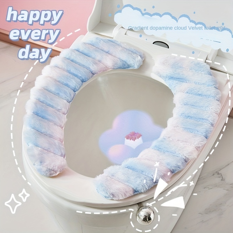

Household Toilet Seat Cushion, Thickened Dopamine Sitting Cover, Autumn And Winter Waterproof Paste Mat