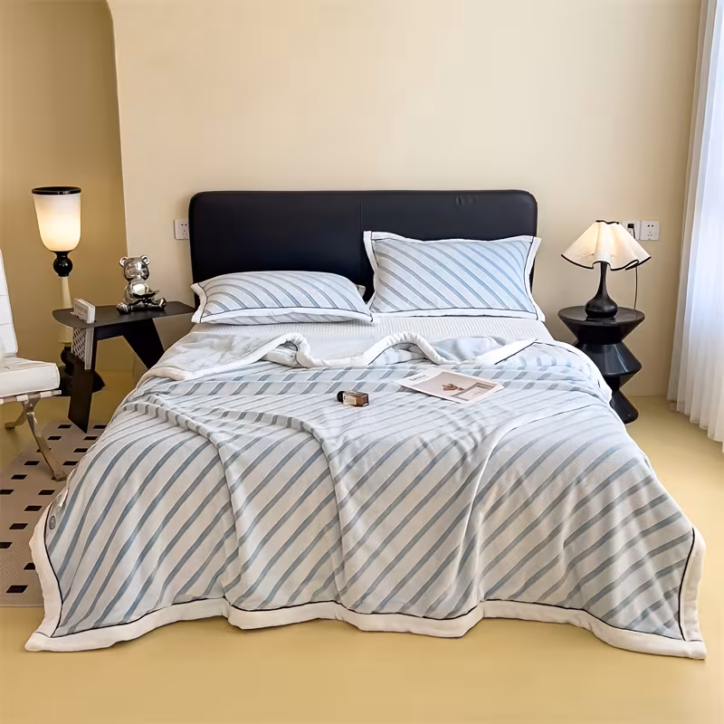 1pc of comfortable beige friendly milk velvet blanket warm bedding for autumn and winter machine washable and outdoor portable suitable for hotel and home use single blanket pillowcase not included winter blanket nautical theme cozy throw durable material velvet fabric warm coverlet snug wrap hotel guests Product details 9