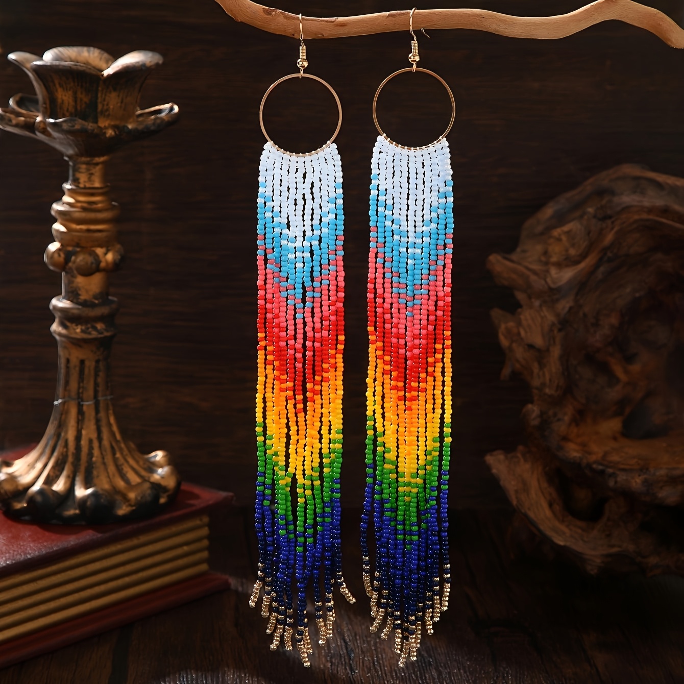 2pcs Bohemian Beaded Vacation Earrings Set